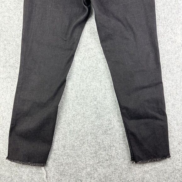 We The Free People Jeans Womens 31 Black Distressed Cigarette Ankle Grunge Goth - Picture 6 of 16